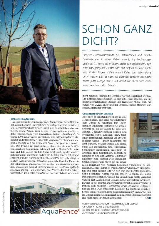 Pressemitteilung Top Magazin Dresden Frühjahr 2019